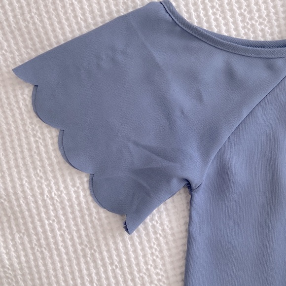 AYLA | Cold Shoulder Scalloped Top - Picture 5 of 5